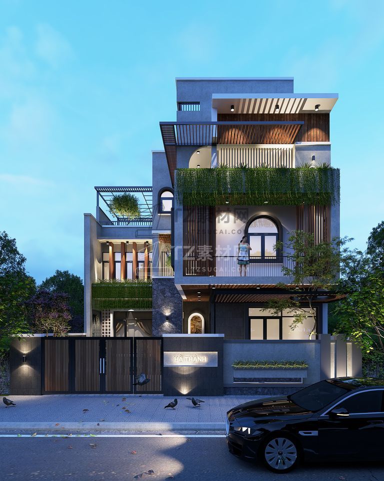 3928 Exterior House Scene Sketchup Model by Ha Thanh 1.jpg