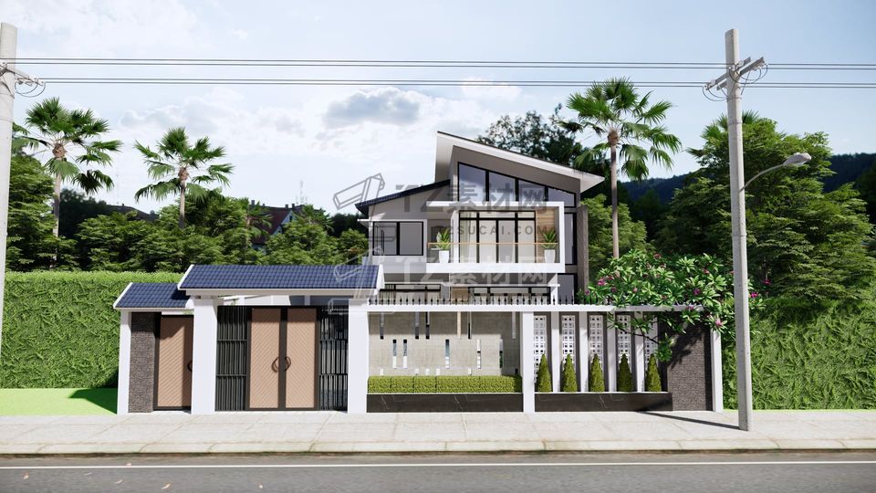 3898 Exterior House Scene Sketchup Model By Ty Nguyen.jpg