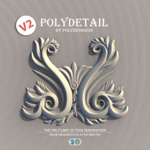 中文汉化版PolyDetail V2装饰品细节绘制插件