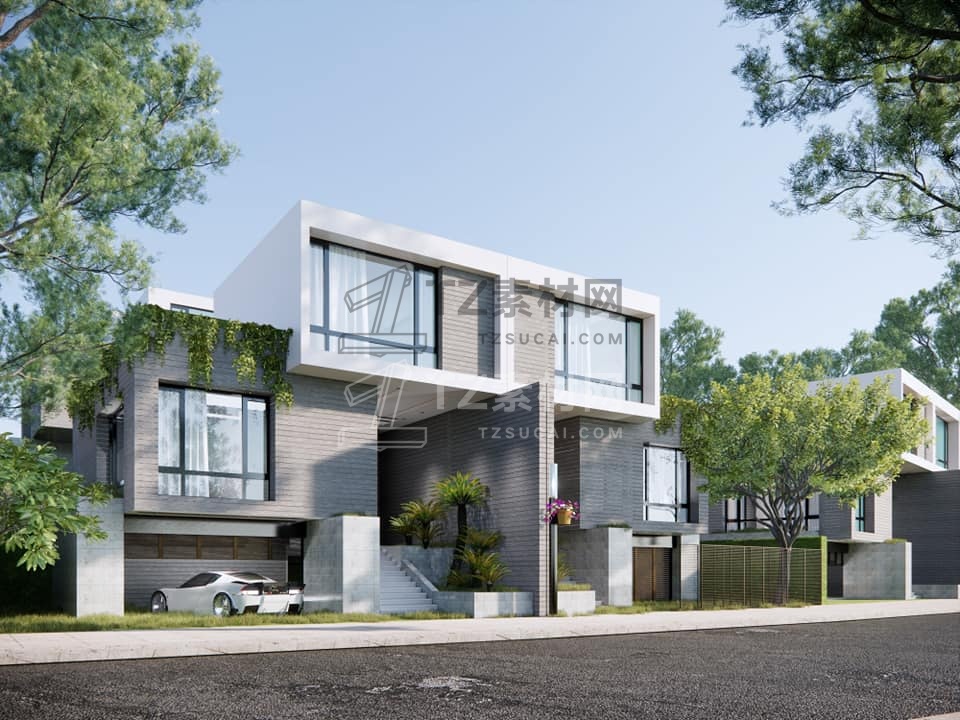 4476 Exterior Villa Scene Sketchup Model by Hai Linh 1.jpg
