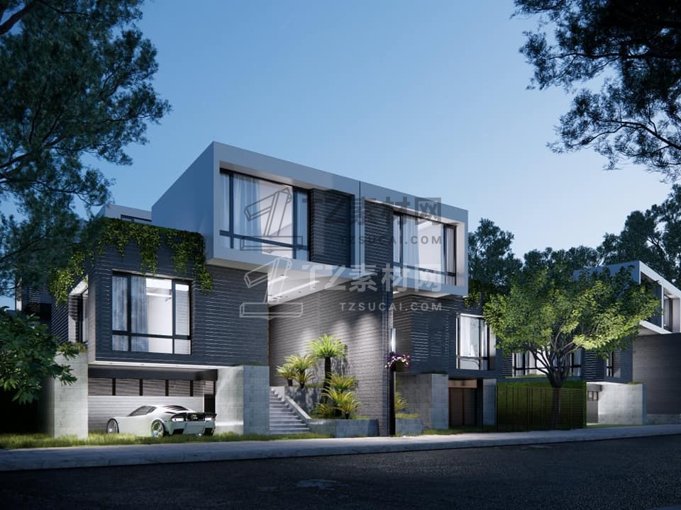 4476 Exterior Villa Scene Sketchup Model by Hai Linh 2.jpg