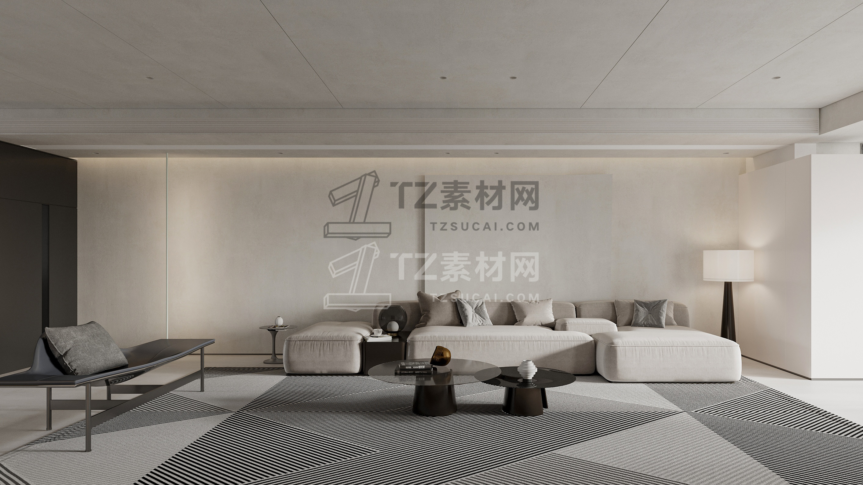 32-现代极简黑白灰客餐厅3D cr2018 (9).jpg