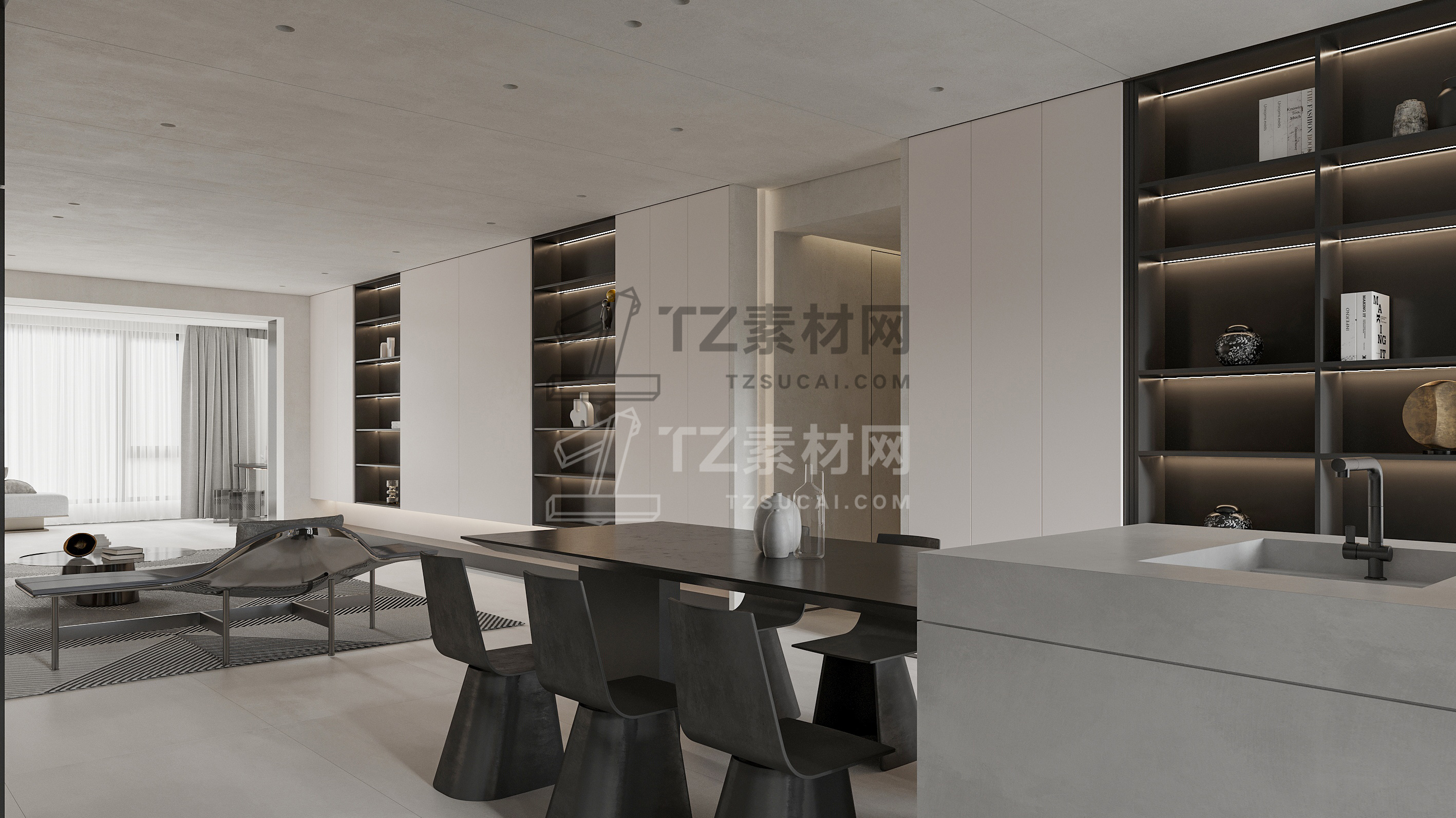 32-现代极简黑白灰客餐厅3D cr2018 (4).jpg