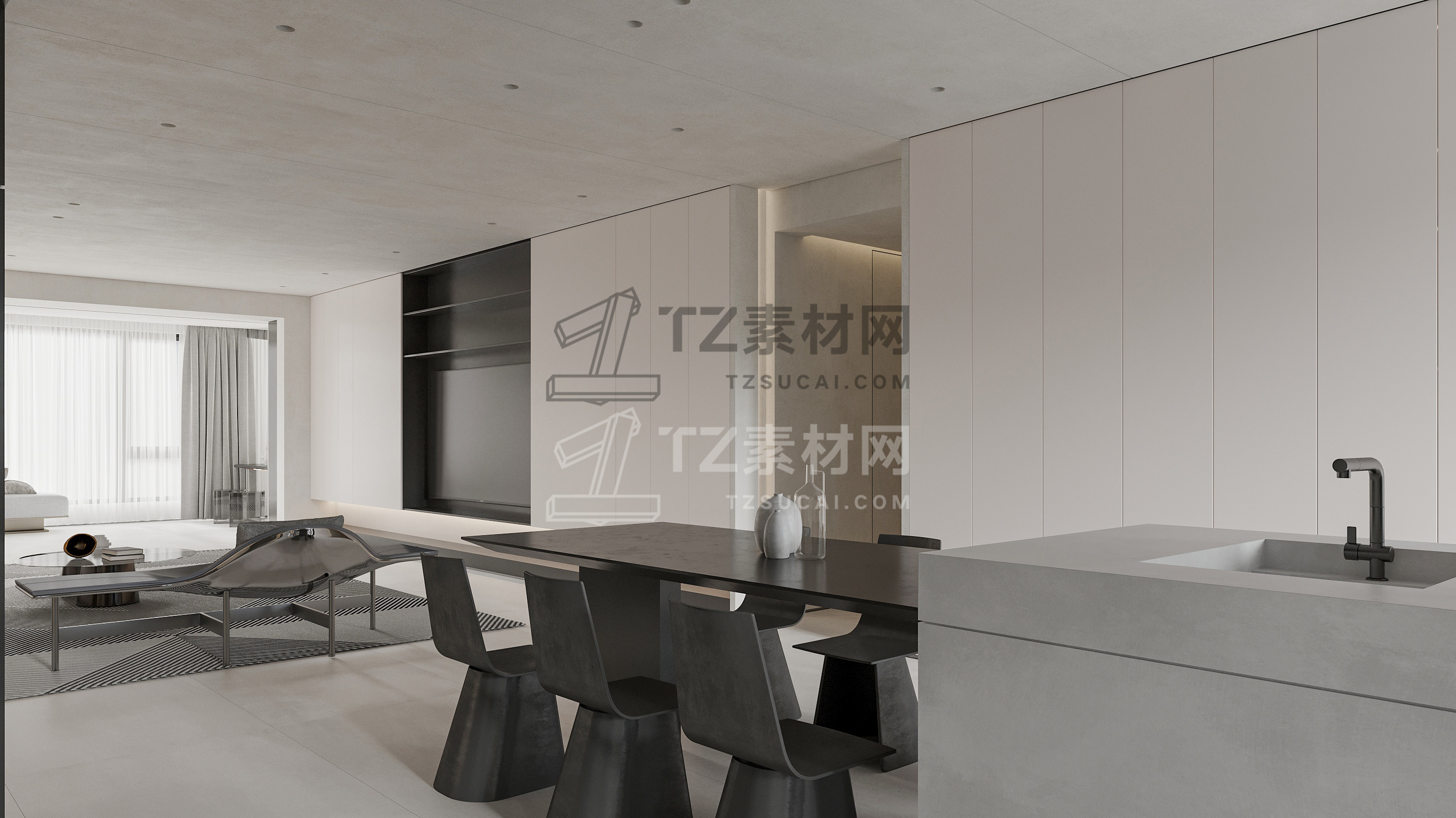 32-现代极简黑白灰客餐厅3D cr2018 (5).jpg