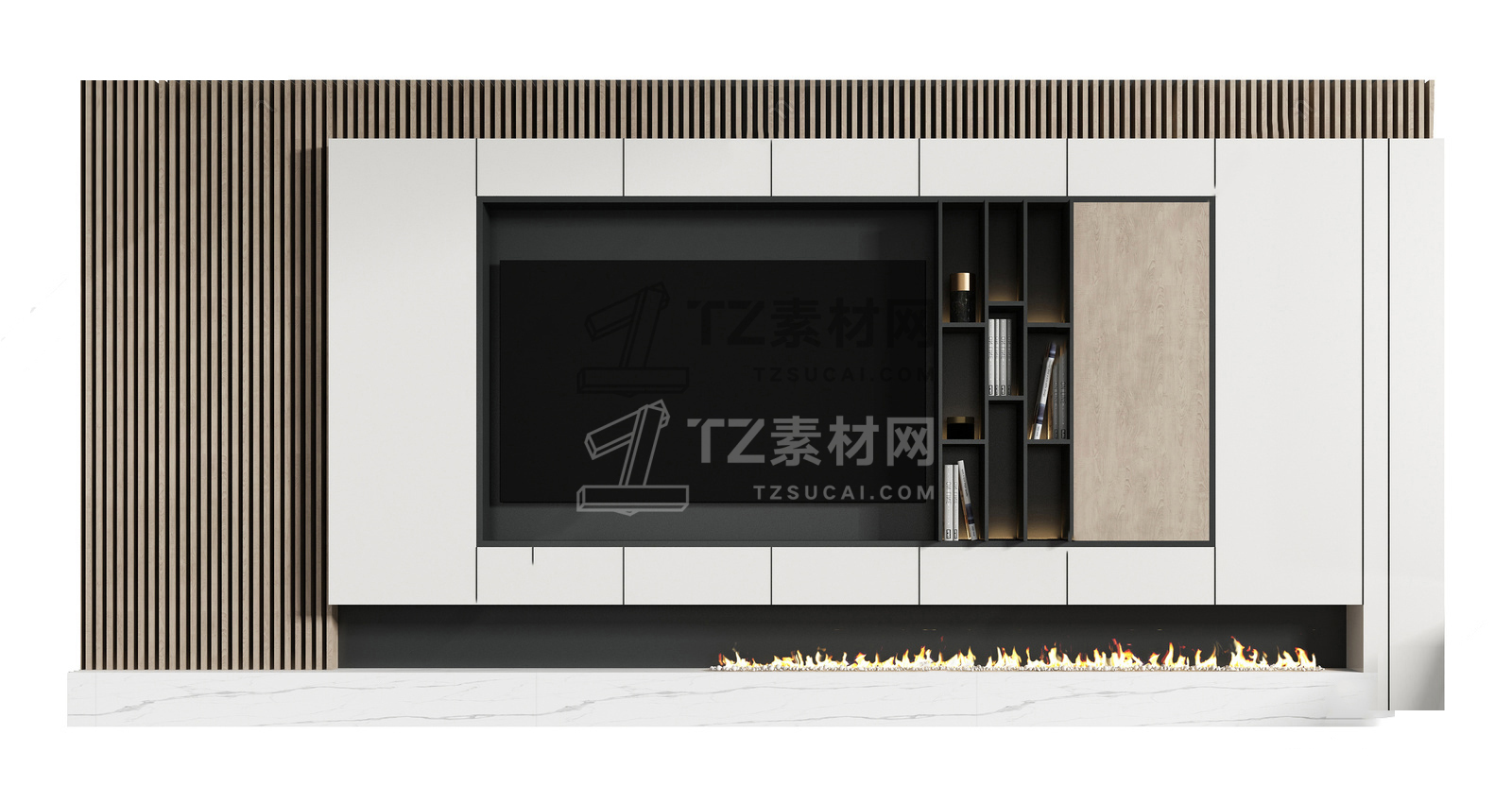 现代电视背景墙SU模型004.jpeg