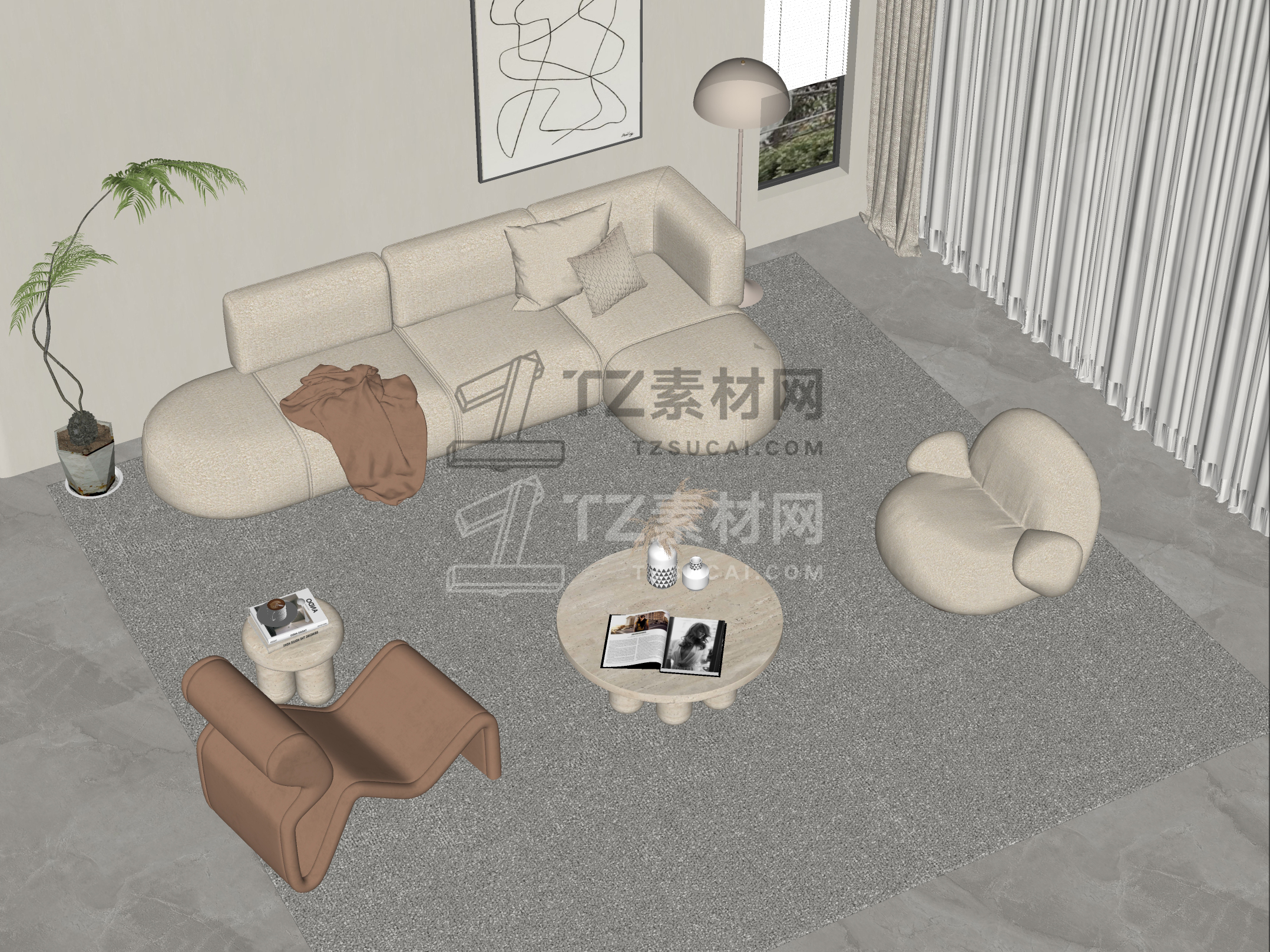 侘寂奶油风沙发茶几组合8.jpg